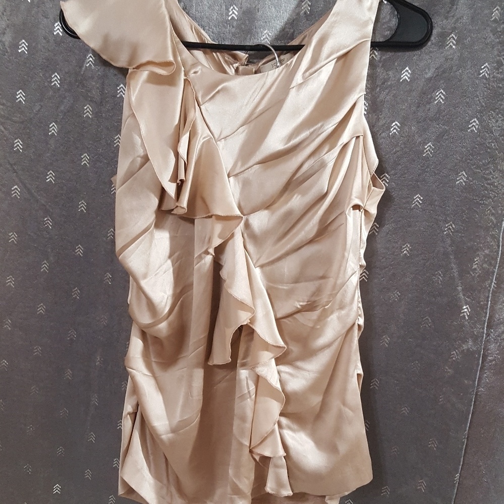 J. Crew Sleeveless Silk Ruffled blouse